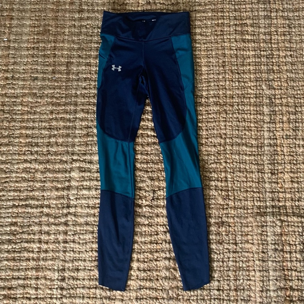 Heatgear UA running leggings size small- blue